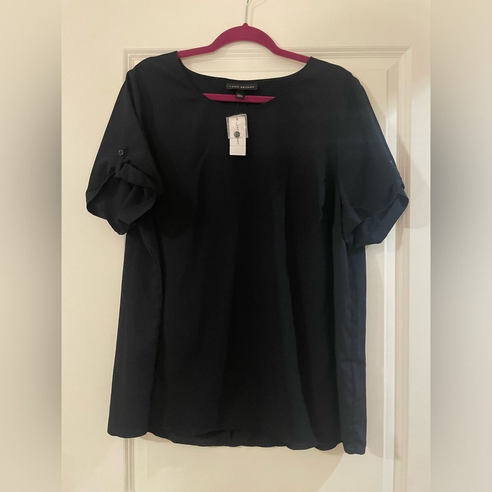 NWT Lane Bryant black blouse